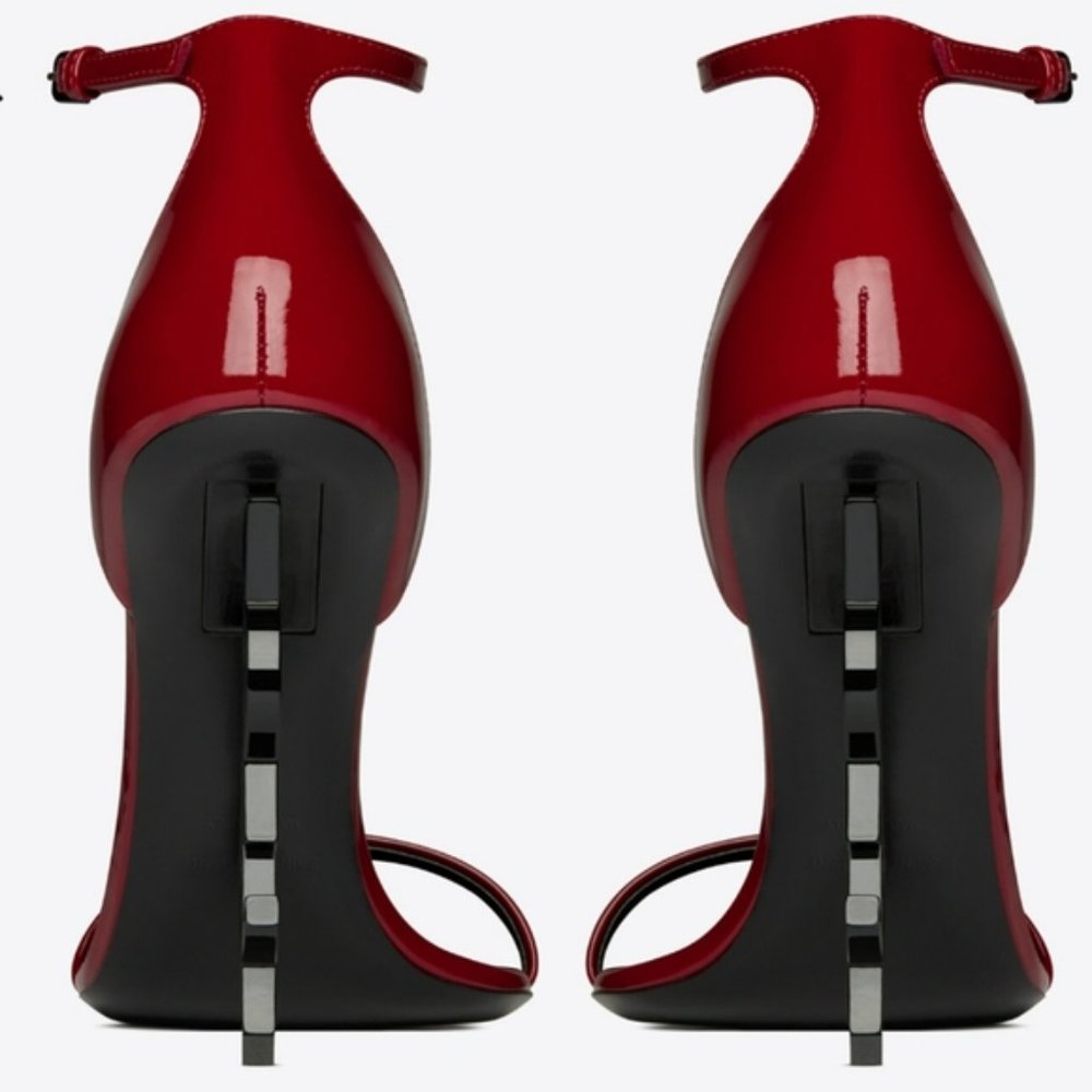 Saint Laurent Opyum YSL High Heel Sandals Red-8.5 - Picture 3 of 9